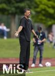 25.07.2025, Fussball 1. Bundesliga 2025/2026,  Testspiel Rot-Weiss Essen - FC Augsburg, im Donaustadion Dillingen, Schwaben. Trainer Sandro Wagner (FC Augsburg) an der Seitenlinie.  

