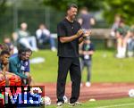 25.07.2025, Fussball 1. Bundesliga 2025/2026,  Testspiel Rot-Weiss Essen - FC Augsburg, im Donaustadion Dillingen, Schwaben. Trainer Sandro Wagner (FC Augsburg) an der Seitenlinie.  

