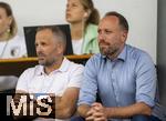 25.07.2025, Fussball 1. Bundesliga 2025/2026,  Testspiel Rot-Weiss Essen - FC Augsburg, im Donaustadion Dillingen, Schwaben. v.li. Manuel Baum (Direktor Entwicklung FC Augsburg), Michael Strll (Geschftsfhrer Finanzen FC Augsburg),

