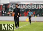 25.07.2025, Fussball 1. Bundesliga 2025/2026,  Testspiel Rot-Weiss Essen - FC Augsburg, im Donaustadion Dillingen, Schwaben. Trainer Sandro Wagner (FC Augsburg) an der Seitenlinie.  

