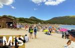 23.07.2025,  Beliebtes Reiseziel der Deutschen, Mallorca. Hier Cala Ratjada am Strand Cala Agulla. 