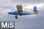 06.07.2025, Bad Wrishofen im Unterallgu, 60 Jahre Jubilumsflugtag des Modellflugplatz MFC-Bad Wrishofen, Auch Manntragende Flugzeuge bereichern die Show, Paratec,  Pilatus PC-6/B2-H4 Turbo Porter, D-FPTF, Ein einmotoriges STOL-Flugzeug des Schweizer Herstellers Pilatus Aircraft, 