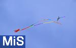 06.07.2025, Bad Wrishofen im Unterallgu, 60 Jahre Jubilumsflugtag des Modellflugplatz MFC-Bad Wrishofen,   Fuchsjagd mit zwei Modellen bei dem es darum geht, einem Modellflugzeug in der Luft, dem Fuchs ein 10 m langes buntes Band abzuschneiden.