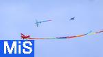 06.07.2025, Bad Wrishofen im Unterallgu, 60 Jahre Jubilumsflugtag des Modellflugplatz MFC-Bad Wrishofen,   Fuchsjagd mit zwei Modellen bei dem es darum geht, einem Modellflugzeug in der Luft, dem Fuchs ein 10 m langes buntes Band abzuschneiden.