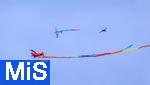 06.07.2025, Bad Wrishofen im Unterallgu, 60 Jahre Jubilumsflugtag des Modellflugplatz MFC-Bad Wrishofen,   Fuchsjagd mit zwei Modellen bei dem es darum geht, einem Modellflugzeug in der Luft, dem Fuchs ein 10 m langes buntes Band abzuschneiden.