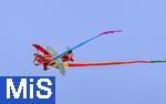 06.07.2025, Bad Wrishofen im Unterallgu, 60 Jahre Jubilumsflugtag des Modellflugplatz MFC-Bad Wrishofen,   Fuchsjagd mit zwei Modellen bei dem es darum geht, einem Modellflugzeug in der Luft, dem Fuchs ein 10 m langes buntes Band abzuschneiden.