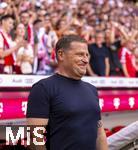 07.08.2025, Fussball Bundesliga 2025/2026, Freundschaftsspiel, Telekom-Cup, FC Bayern Mnchen - Tottenham Hotspur, in der Allianz-Arena Mnchen, Sportvorstand Max Eberl (Bayern Mnchen) lachend 