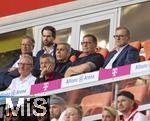07.08.2025, Fussball Bundesliga 2025/2026, Freundschaftsspiel, Telekom-Cup, FC Bayern Mnchen - Tottenham Hotspur, in der Allianz-Arena Mnchen, Ehrengastbereich, Vereinsfhrung FC Bayern mit , Ex-Prsident und Aufsichtsratsvorsitzender Karl Hopfner (FC Bayern Mnchen), Geschftsfhrer Michael Diederich (FC Bayern Mnchen), Sportvorstand Max Eberl (Bayern Mnchen), Vorstandsvorsitzender Jan-Christian Dreesen (FC Bayern Mnchen),  Prsident Herbert Hainer (FC Bayern) 