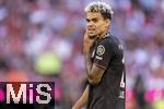 07.08.2025, Fussball Bundesliga 2025/2026, Freundschaftsspiel, Telekom-Cup, FC Bayern Mnchen - Tottenham Hotspur, in der Allianz-Arena Mnchen, Luis Diaz (FC Bayern Mnchen) nachdenklich  