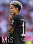 07.08.2025, Fussball Bundesliga 2025/2026, Freundschaftsspiel, Telekom-Cup, FC Bayern Mnchen - Tottenham Hotspur, in der Allianz-Arena Mnchen, Luis Diaz (FC Bayern Mnchen) nachdenklich  