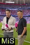 07.08.2025, Fussball Bundesliga 2025/2026, Freundschaftsspiel, Telekom-Cup, FC Bayern Mnchen - Tottenham Hotspur, in der Allianz-Arena Mnchen, re: Rafinha (Ex-FC Spieler) beim Tlekom Interview 