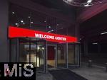07.08.2025, Fussball Bundesliga 2025/2026, Freundschaftsspiel, Telekom-Cup, FC Bayern Mnchen - Tottenham Hotspur, in der Allianz-Arena Mnchen, NEUES WELCOME CENTER AUF DER EBENE 0 UND GENDERTE PARKHAUSZUGNGE. Der neue zentrale Eingangs- und Empfangsbereich, der direkt nach der Zufahrt (Schrankenanlage) auf der Ebene 0 entstanden ist. Dieses Welcome Center dient als zentraler Zugang fr Hospitalitygste und Medienvertreter, die zuknftig ber die Parkhuser P1-P3 anreisen. Hierfr wurden auch zustzliche Fahrsthle errichtet, um von der Esplanade zum neuen Welcome Center zu gelangen.