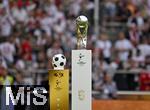 16.08.2025, Fussball Bundesliga 2025/2026, Franz-Beckenbauer-Supercup, VfB Stuttgart - FC Bayern Mnchen, in der MHP-Arena (Stuttgart). Die Pokale