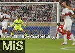 16.08.2025, Fussball Bundesliga 2025/2026, Franz-Beckenbauer-Supercup, VfB Stuttgart - FC Bayern Mnchen, in der MHP-Arena (Stuttgart). Harry Kane (FC Bayern Mnchen) trifft zum 0:1