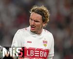 16.08.2025, Fussball Bundesliga 2025/2026, Franz-Beckenbauer-Supercup, VfB Stuttgart - FC Bayern Mnchen, in der MHP-Arena (Stuttgart). Nick Woltemade (Stuttgart) unzufrieden