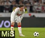 16.08.2025, Fussball Bundesliga 2025/2026, Franz-Beckenbauer-Supercup, VfB Stuttgart - FC Bayern Mnchen, in der MHP-Arena (Stuttgart). Angelo Stiller (Stuttgart) ratlos