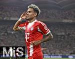 16.08.2025, Fussball Bundesliga 2025/2026, Franz-Beckenbauer-Supercup, VfB Stuttgart - FC Bayern Mnchen, in der MHP-Arena (Stuttgart). Luis Diaz (FC Bayern Mnchen) Torjubel