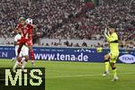 16.08.2025, Fussball Bundesliga 2025/2026, Franz-Beckenbauer-Supercup, VfB Stuttgart - FC Bayern Mnchen, in der MHP-Arena (Stuttgart). Luis Diaz (FC Bayern Mnchen) trifft zum 0:2 gegen Torwart Fabian Bredlow (Stuttgart) 
