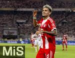 16.08.2025, Fussball Bundesliga 2025/2026, Franz-Beckenbauer-Supercup, VfB Stuttgart - FC Bayern Mnchen, in der MHP-Arena (Stuttgart). Torjubel Luis Diaz (FC Bayern Mnchen) 