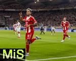 16.08.2025, Fussball Bundesliga 2025/2026, Franz-Beckenbauer-Supercup, VfB Stuttgart - FC Bayern Mnchen, in der MHP-Arena (Stuttgart). Torjubel Luis Diaz (FC Bayern Mnchen) 