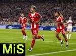 16.08.2025, Fussball Bundesliga 2025/2026, Franz-Beckenbauer-Supercup, VfB Stuttgart - FC Bayern Mnchen, in der MHP-Arena (Stuttgart). Torjubel Luis Diaz (FC Bayern Mnchen) 