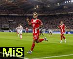 16.08.2025, Fussball Bundesliga 2025/2026, Franz-Beckenbauer-Supercup, VfB Stuttgart - FC Bayern Mnchen, in der MHP-Arena (Stuttgart). Torjubel Luis Diaz (FC Bayern Mnchen) 