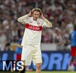 16.08.2025, Fussball Bundesliga 2025/2026, Franz-Beckenbauer-Supercup, VfB Stuttgart - FC Bayern Mnchen, in der MHP-Arena (Stuttgart). Nick Woltemade (Stuttgart) unzufrieden.,