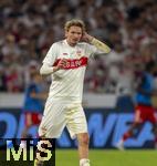 16.08.2025, Fussball Bundesliga 2025/2026, Franz-Beckenbauer-Supercup, VfB Stuttgart - FC Bayern Mnchen, in der MHP-Arena (Stuttgart). Nick Woltemade (Stuttgart) unzufrieden.,