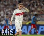 16.08.2025, Fussball Bundesliga 2025/2026, Franz-Beckenbauer-Supercup, VfB Stuttgart - FC Bayern Mnchen, in der MHP-Arena (Stuttgart). Nick Woltemade (Stuttgart) unzufrieden.,