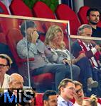 16.08.2025, Fussball Bundesliga 2025/2026, Franz-Beckenbauer-Supercup, VfB Stuttgart - FC Bayern Mnchen, in der MHP-Arena (Stuttgart). Ex-Bundestrainer Joachim Jogi Lw auf der Tribne mit seiner Ehefrau Daniela Lw.
