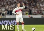 16.08.2025, Fussball Bundesliga 2025/2026, Franz-Beckenbauer-Supercup, VfB Stuttgart - FC Bayern Mnchen, in der MHP-Arena (Stuttgart). Angelo Stiller (Stuttgart) unzufrieden.