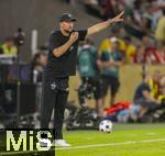 16.08.2025, Fussball Bundesliga 2025/2026, Franz-Beckenbauer-Supercup, VfB Stuttgart - FC Bayern Mnchen, in der MHP-Arena (Stuttgart). Trainer Sebastian Hoene (Stuttgart) in Rage 