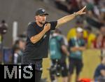 16.08.2025, Fussball Bundesliga 2025/2026, Franz-Beckenbauer-Supercup, VfB Stuttgart - FC Bayern Mnchen, in der MHP-Arena (Stuttgart). Trainer Sebastian Hoene (Stuttgart) in Rage 