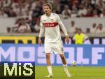 16.08.2025, Fussball Bundesliga 2025/2026, Franz-Beckenbauer-Supercup, VfB Stuttgart - FC Bayern Mnchen, in der MHP-Arena (Stuttgart). Nick Woltemade (Stuttgart) nachdenklich 