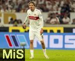 16.08.2025, Fussball Bundesliga 2025/2026, Franz-Beckenbauer-Supercup, VfB Stuttgart - FC Bayern Mnchen, in der MHP-Arena (Stuttgart). Nick Woltemade (Stuttgart) nachdenklich 