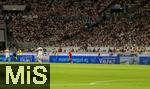 16.08.2025, Fussball Bundesliga 2025/2026, Franz-Beckenbauer-Supercup, VfB Stuttgart - FC Bayern Mnchen, in der MHP-Arena (Stuttgart). Werbebebande vom gyptischen Tourismusverband, Experienceegypt.eg, unvergleichliche Vielfalt.