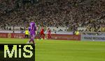 16.08.2025, Fussball Bundesliga 2025/2026, Franz-Beckenbauer-Supercup, VfB Stuttgart - FC Bayern Mnchen, in der MHP-Arena (Stuttgart). Werbebebande vom gyptischen Tourismusverband, Experienceegypt.eg, unvergleichliche Vielfalt.
