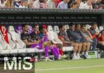 16.08.2025, Fussball Bundesliga 2025/2026, Franz-Beckenbauer-Supercup, VfB Stuttgart - FC Bayern Mnchen, in der MHP-Arena (Stuttgart). Ersatzspieler, Torwart Sven Ulreich (FC Bayern Mnchen), Torwart Jonas Urbig (FC Bayern Mnchen), Wisdom Mike (FC Bayern Mnchen) 