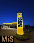 20.08.2025,  Pforzen in Bayern (Unterallgu), Aktuelle Spritpreisanzeige an einer JET-Tankstelle, zum 1. Januar 2025 erhhten sich die staatliche CO2-Abgabe von 45 auf 55 Euro je Tonne, bisher sind die teuerungen nicht an der Zapfsule angekommen, seit Januar 2025 ist der Liter Diesel ca. 10 Cent billiger zu haben.
