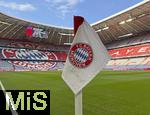 22.08.2025, Fussball Bundesliga 2025/2026, 1.Spieltag, FC Bayern Mnchen - RB Leipzig, in der Allianz-Arena Mnchen, Die Eckfahne


