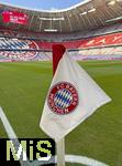 22.08.2025, Fussball Bundesliga 2025/2026, 1.Spieltag, FC Bayern Mnchen - RB Leipzig, in der Allianz-Arena Mnchen, Die Eckfahne


