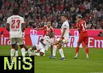 22.08.2025, Fussball Bundesliga 2025/2026, 1.Spieltag, FC Bayern Mnchen - RB Leipzig, in der Allianz-Arena Mnchen, Harry Kane (FC Bayern Mnchen) trifft zum 5:0



