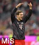 22.08.2025, Fussball Bundesliga 2025/2026, 1.Spieltag, FC Bayern Mnchen - RB Leipzig, in der Allianz-Arena Mnchen, 
Leon Goretzka (FC Bayern Mnchen) jubelt.

