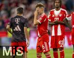 22.08.2025, Fussball Bundesliga 2025/2026, 1.Spieltag, FC Bayern Mnchen - RB Leipzig, in der Allianz-Arena Mnchen, Joshua Kimmich (FC Bayern Mnchen) nachdenklich 