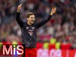 22.08.2025, Fussball Bundesliga 2025/2026, 1.Spieltag, FC Bayern Mnchen - RB Leipzig, in der Allianz-Arena Mnchen, Schlussjubel Leon Goretzka (FC Bayern Mnchen) 