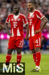 22.08.2025, Fussball Bundesliga 2025/2026, 1.Spieltag, FC Bayern Mnchen - RB Leipzig, in der Allianz-Arena Mnchen, v.li: Dayot Upamecano (FC Bayern Mnchen), Jonathan Tah (FC Bayern Mnchen) 