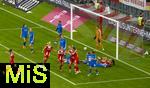 06.09.2025, Google-Pixel Frauenfussball Bundesliga 2025/2026, 1.Spieltag, FC Bayern Mnchen - Bayer 04 Leverkusen, in der Allianz-Arena Mnchen, Torszene zum 1:0 durch Vanessa Gilles (unten re, FC Bayern Mnchen) 

