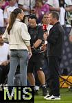 07.09.2025, Fussball WM-Qualifikation Europa 2025/26, 6.Spieltag,  Deutschland - Nordirland, im Rhein-Energie-Stadion Kln, TV Moderatorin Laura Wontorra (Deutschland) und TV Experte Lothar Matthus (Deutschland).