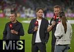 07.09.2025, Fussball WM-Qualifikation Europa 2025/26, 6.Spieltag,  Deutschland - Nordirland, im Rhein-Energie-Stadion Kln, TV Experte Lothar Matthus (Deutschland), Edin Teric (Deutschland) als TV Experte, Trainer Julian Nagelsmann (Deutschland) und Laura Wontorra (re, Deutschland).   