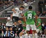 07.09.2025, Fussball WM-Qualifikation Europa 2025/26, 6.Spieltag,  Deutschland - Nordirland, im Rhein-Energie-Stadion Kln, v.l. David Raum (Deutschland), Leon Goretzka (Deutschland) und Shea Charles (Nordirland).